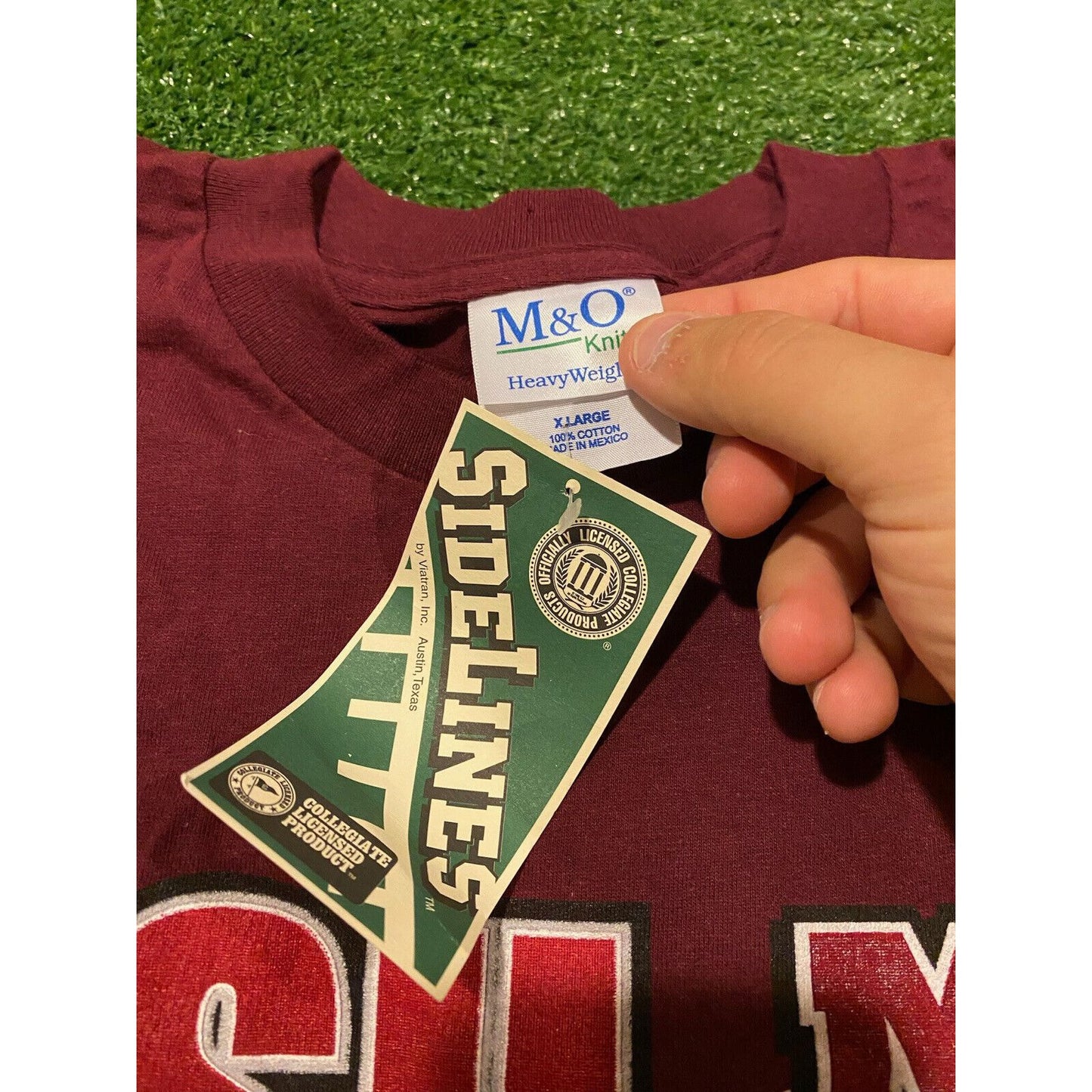 Vintage Retro Y2K Mississippi State MSU Bulldogs spell out t-shirt XL NWT