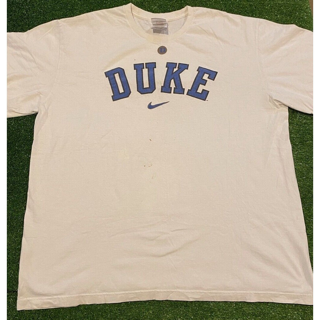 Vintage Duke Basketball shirt extra large Nike center swoosh white Y2K mens