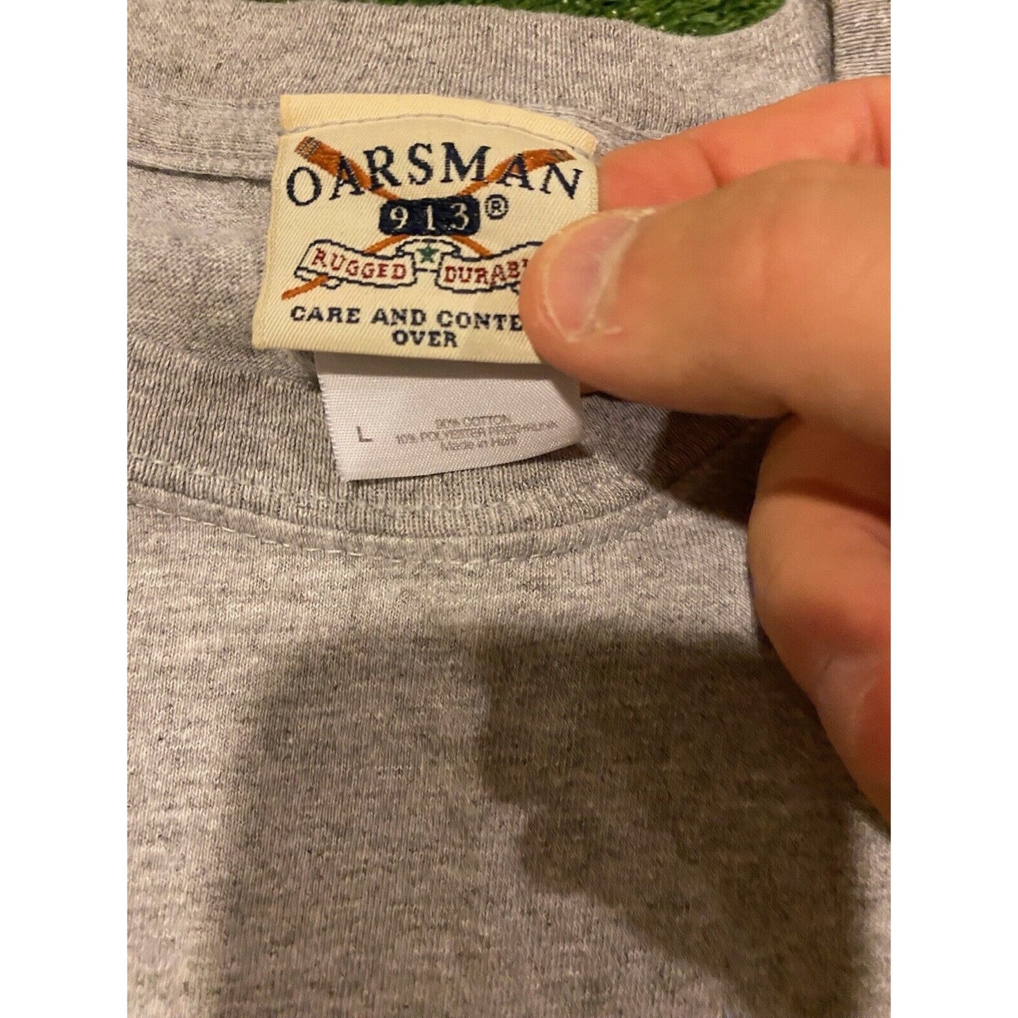 Vintage Y2K Oarsman West Virginia WVU Moutaineers spell out t-shirt large gray