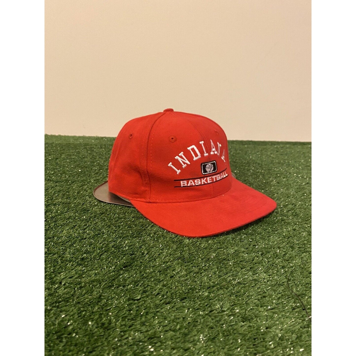 Vintage Logo 7 Indiana Hoosiers basketball strapback hat red NWT