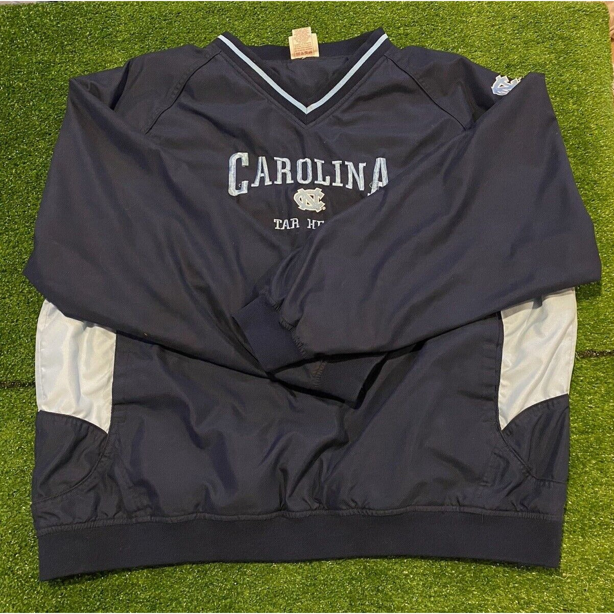 Vintage North Carolina Tar Heels pullover jacket coat XL mens blue Red Oak