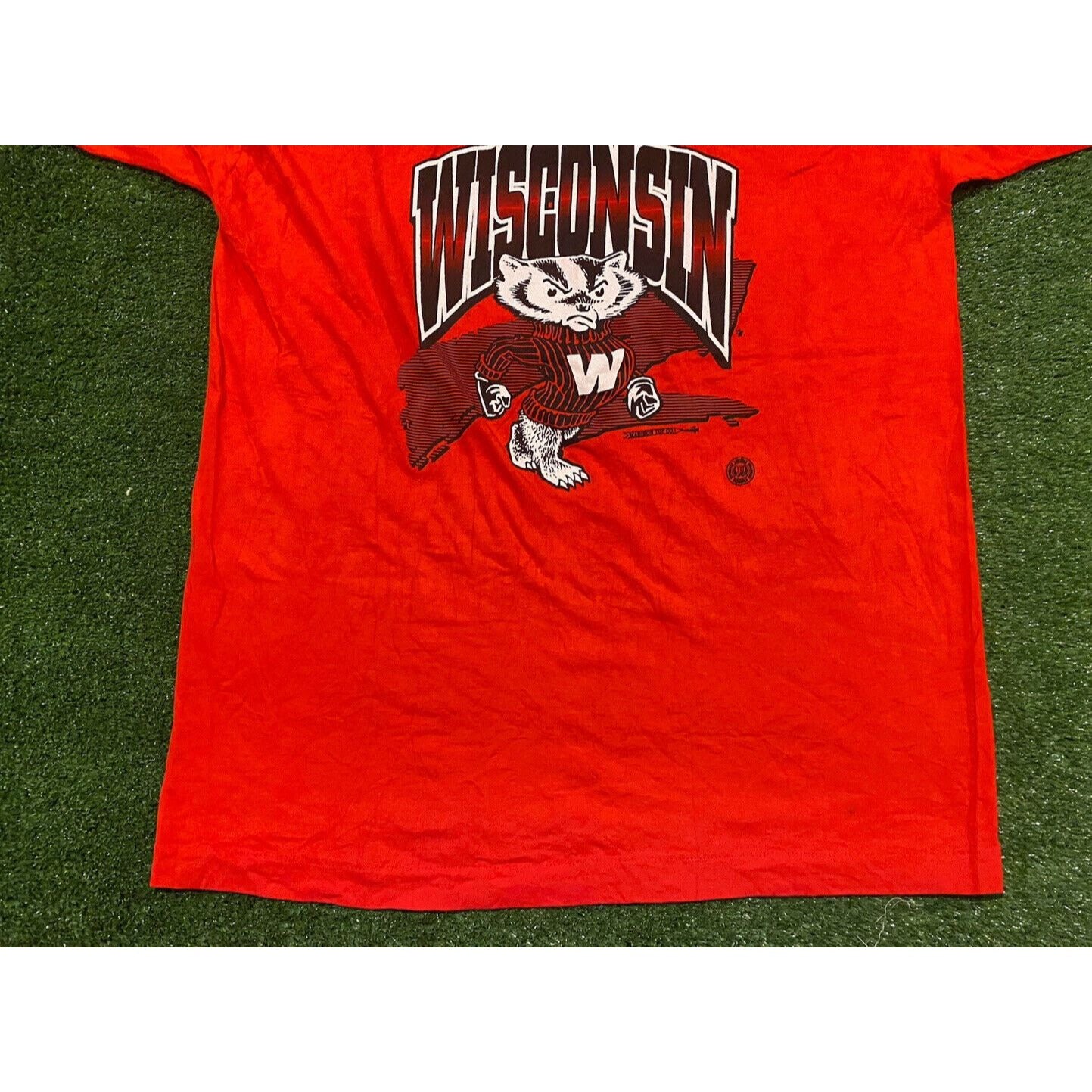 Vintage Madison Top Co. Wisconsin Badgers arch bucky t-shirt XL red 90s