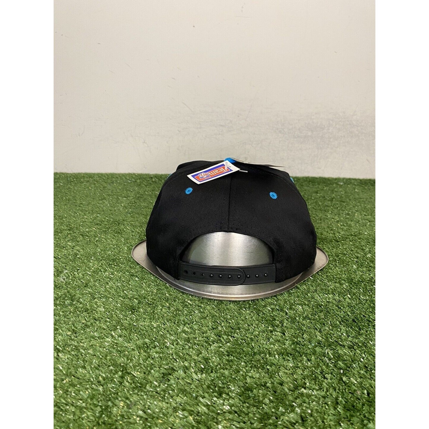 Vintage Carolina Panthers hat cap snap back black deadstock football nfl mens