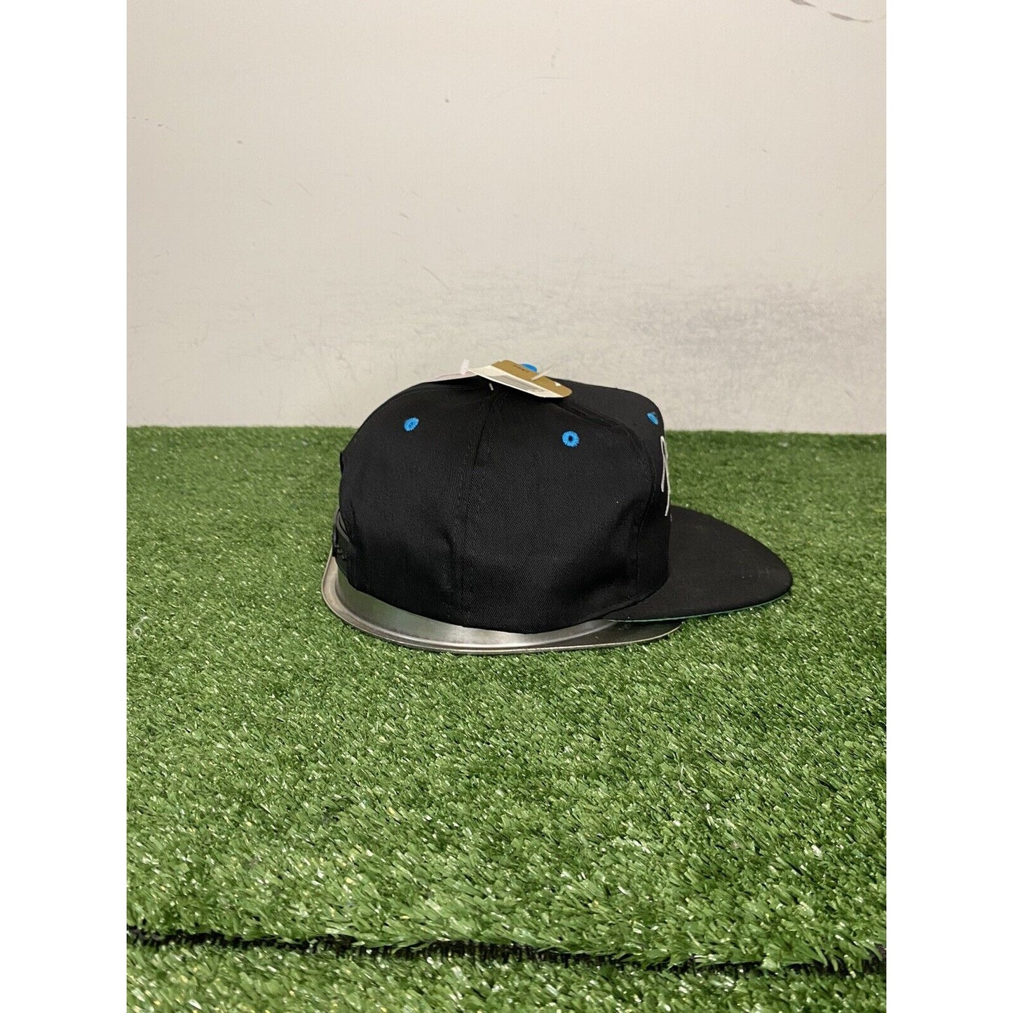 Vintage Carolina Panthers hat cap snap back black deadstock football nfl mens