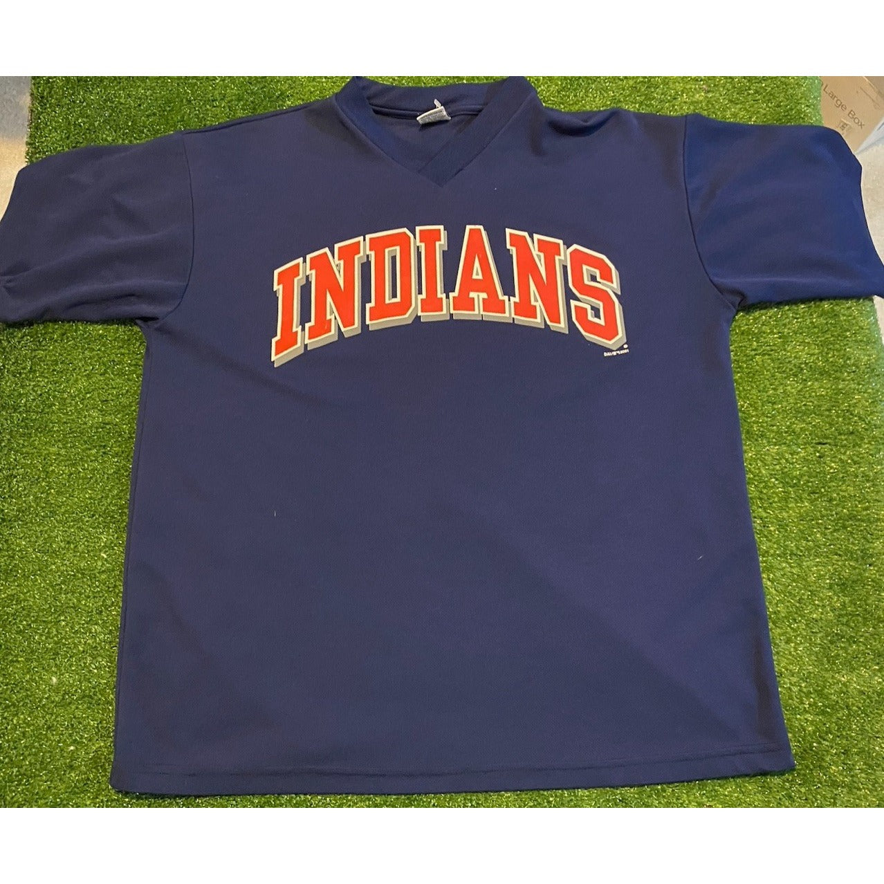 Cleveland Indians jersey mens extra large blue red vintage Y2K True Fan MLB B