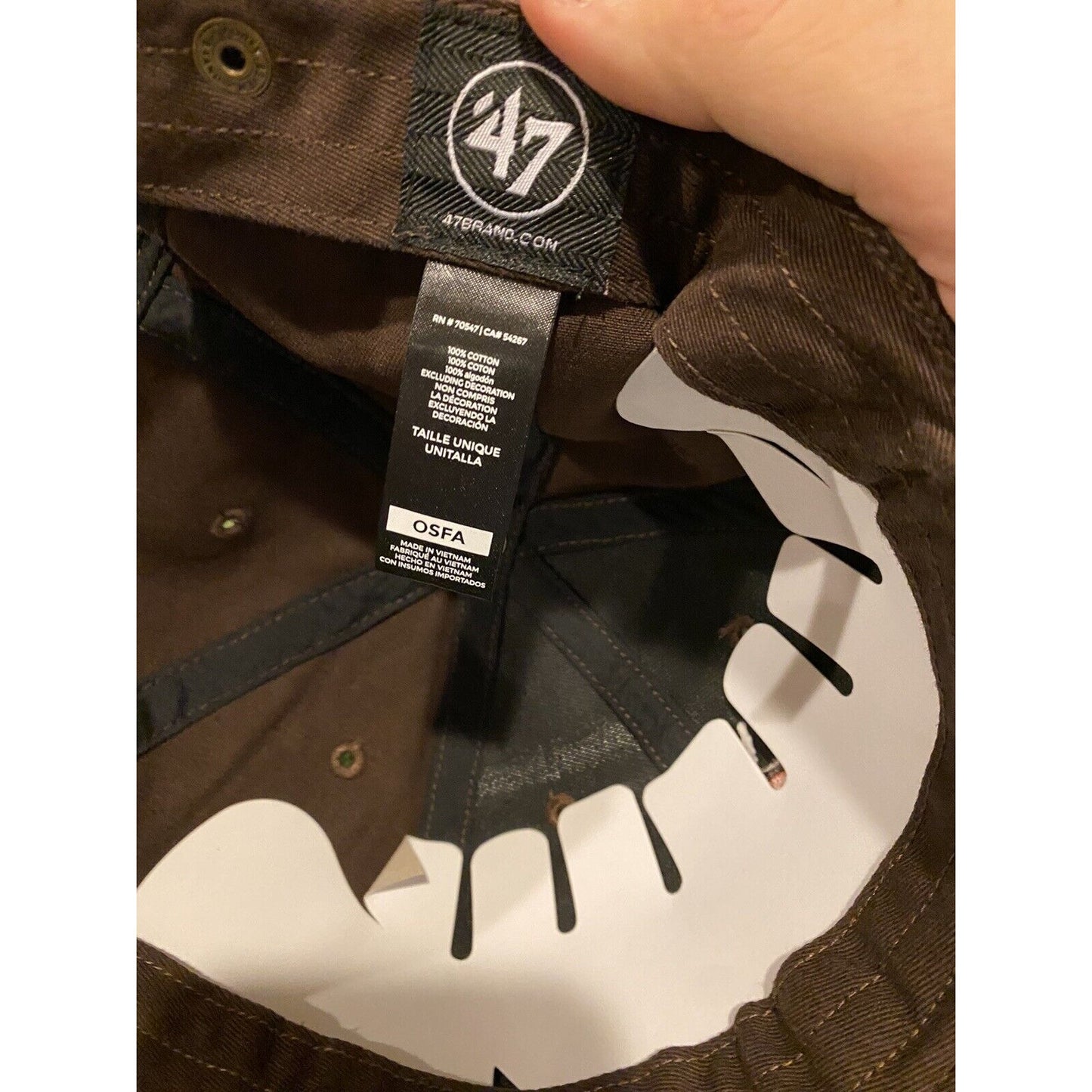 '47 Forty Seven Cleveland Browns Helmet MVP strapback hat brown adjustable