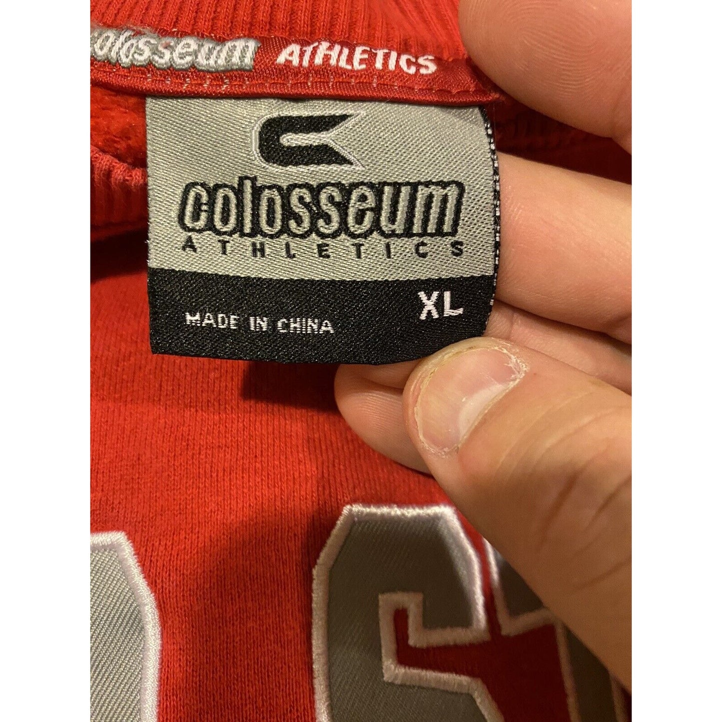 Vintage Colosseum Ohio State Buckeyes spell out crewneck large red retro