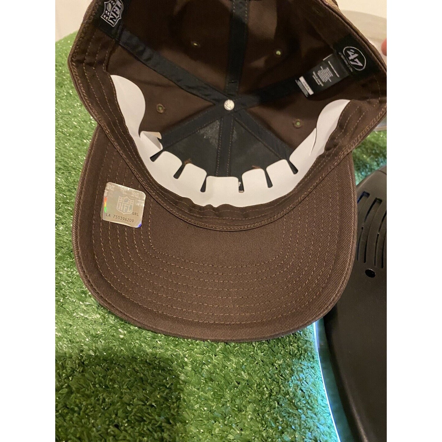 '47 Forty Seven Cleveland Browns Helmet MVP strapback hat brown adjustable