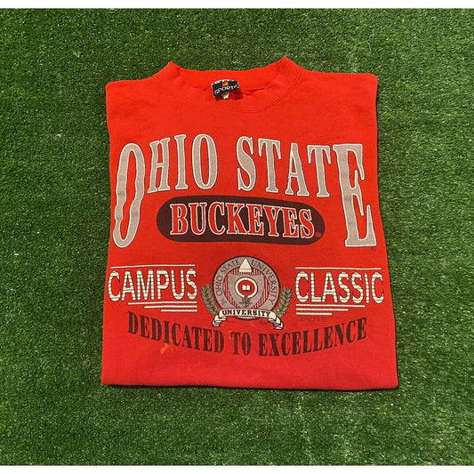 Vintage Signal Ohio State OSU Buckeyes campus classic crewneck sweatshirt Large
