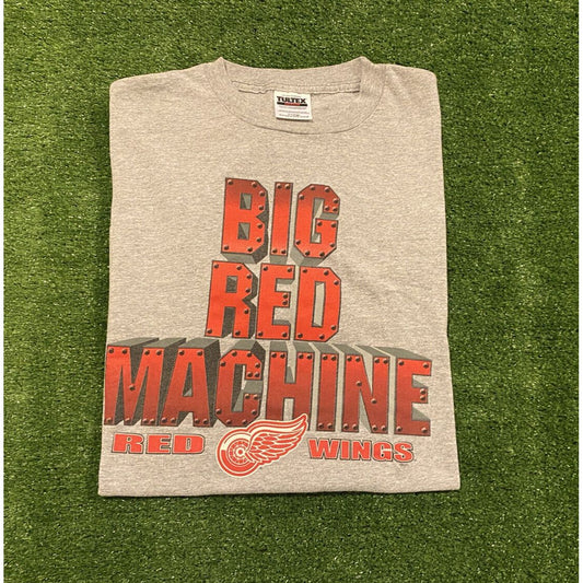 Vintage Tultex Detroit Red Wings big Red machine t-shirt XL gray