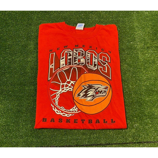 Vintage New Mexico Lobos shirt mens extra large basketball 90s Retro y2K adult M