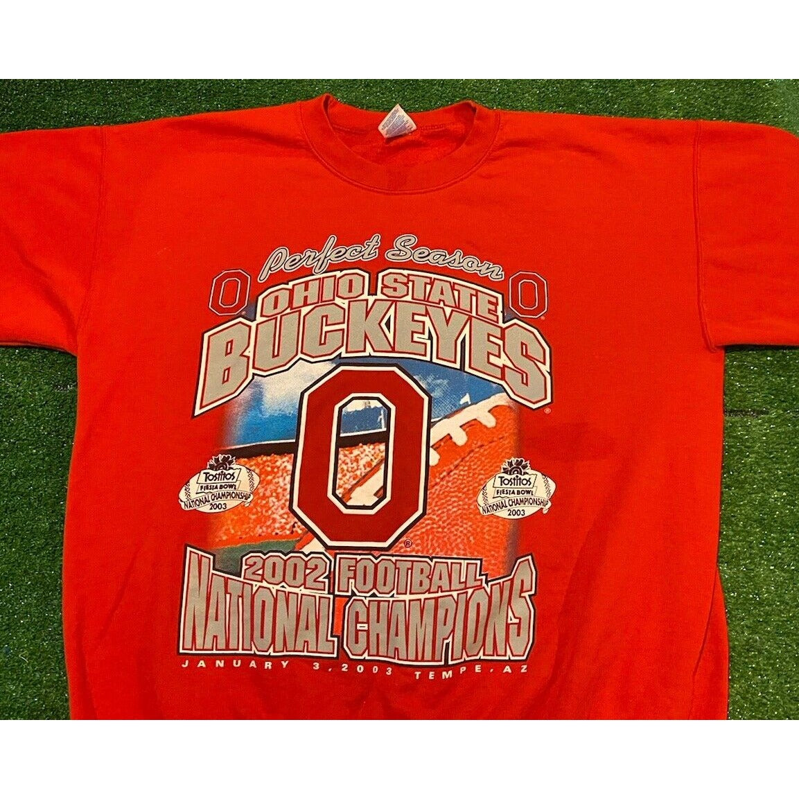 Vintage Ohio State Buckeyes sweatshirt mens large crew neck red football OSU