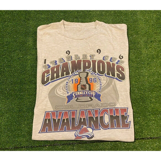 Vintage Colorado Avalanche shirt large gray 90s Stanley cup mens unisex adult