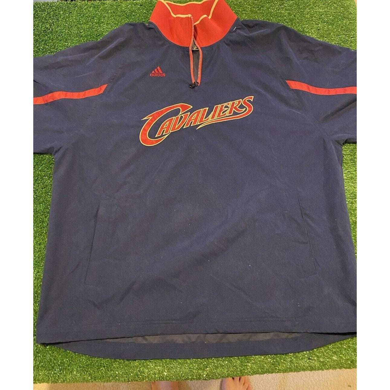 Cleveland Cavs jacket extra large adidas blue mens 1/4 zip retro Y2K adult