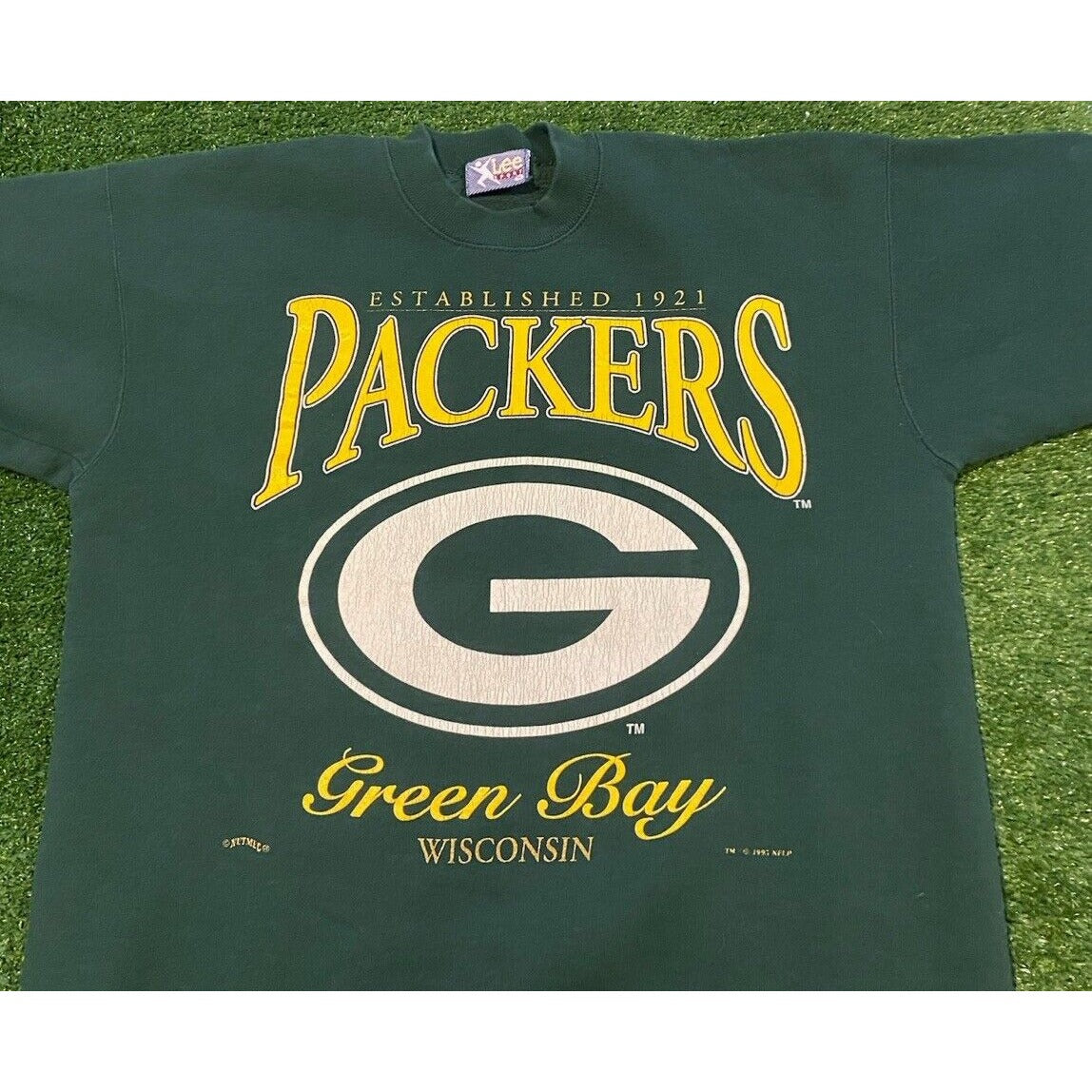 Vintage Green Bay Packers sweatshirt mens extra large green Nutmeg Mills 90s