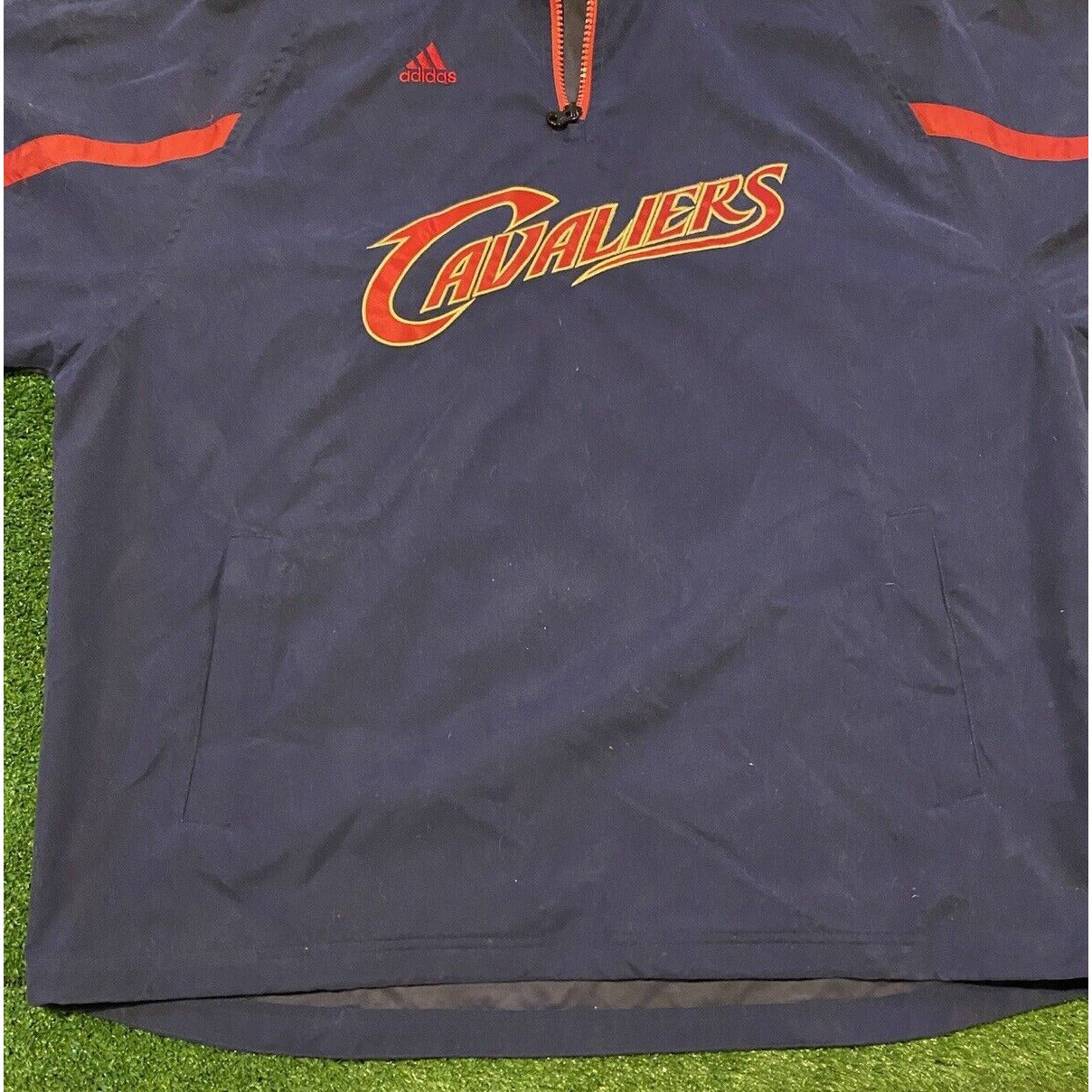 Cleveland Cavs jacket extra large adidas blue mens 1/4 zip retro Y2K adult