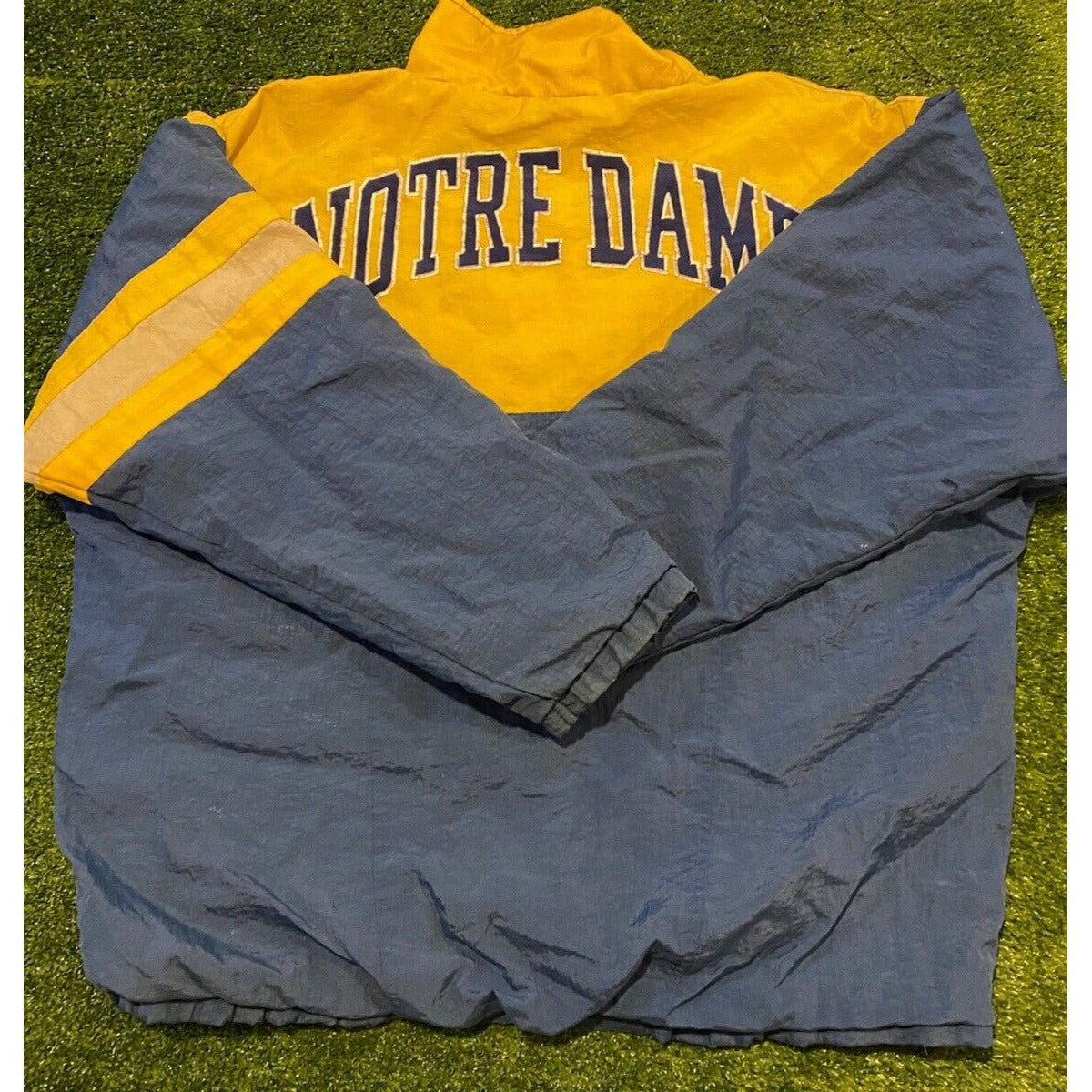 Vintage Apex one Notre Dame Fighting Irish 1/4 zip pullover puffer coat XL 90s