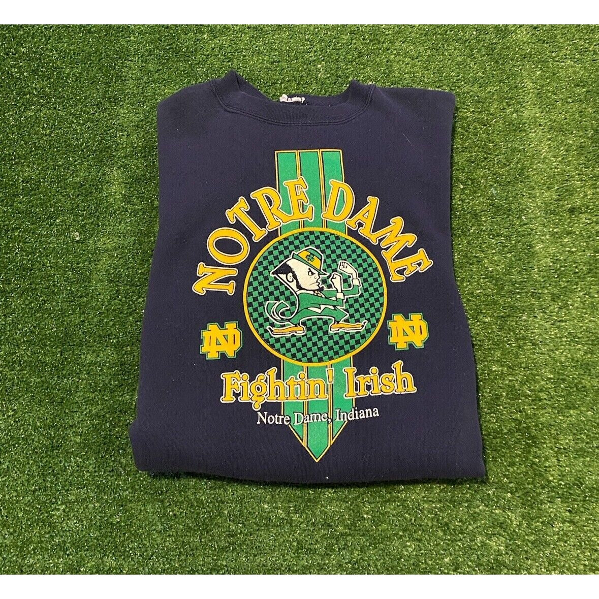 Vintage Notre Dame Fighting Irish sweatshirt extra large blue mens crew neck 90s