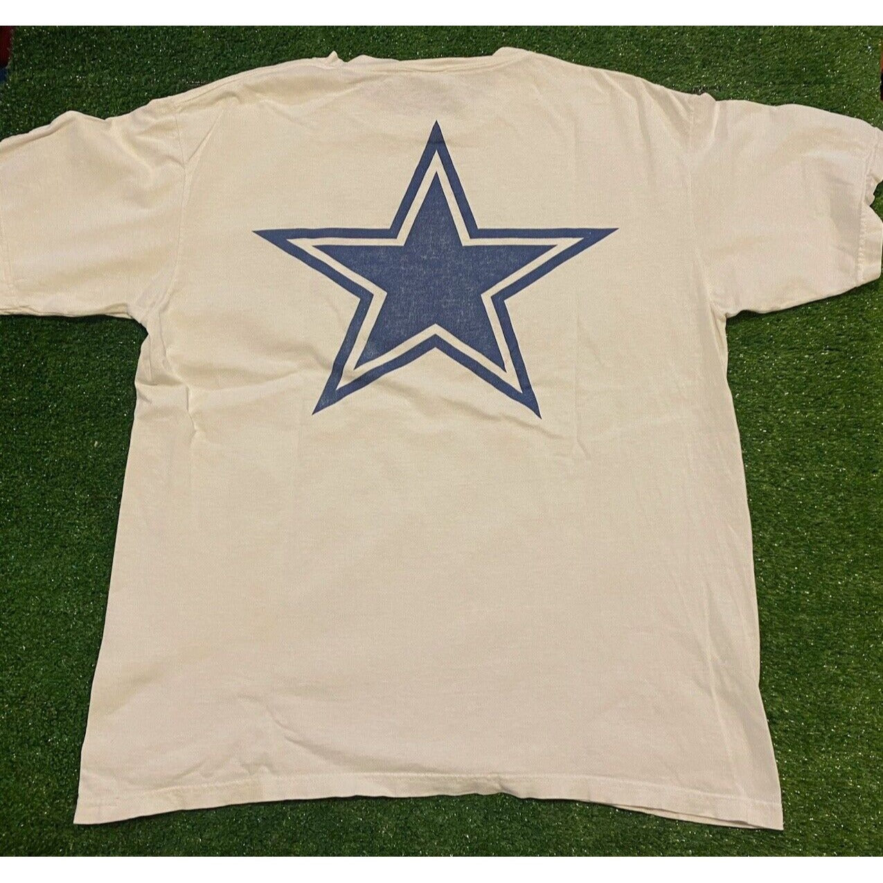 Vintage Dallas Cowboys shirt large white Starter 90s mens adult double sided