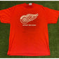 Vintage 1990s Tee Jays Detroit Red Wings hockey logo t-shirt large NHL Retro