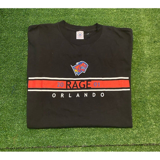 Vintage Orlando Rage tshirt XL black mens adult XFL Y2K Football