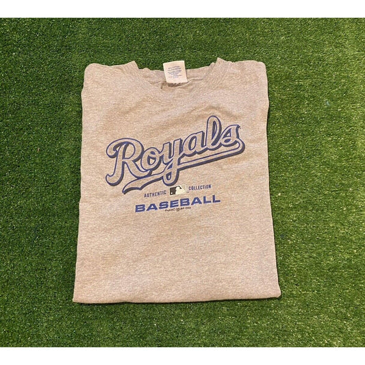 Vintage Kansas City Royals tshirt XL gray adult mens Majestic Y2K Retro