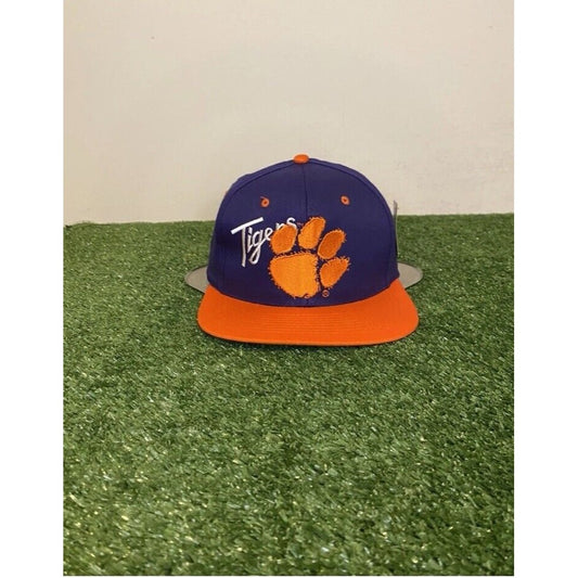 Vintage Clemson Tigers hat cap snap back new adult purple 90s mens