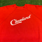 Vintage Tultex Officially Licensed Script Cleveland crewneck sweatshirt large red Box C