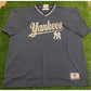 Vintage Lee Sport New York Yankes script patch v-neck t-shirt retro 2XL XL