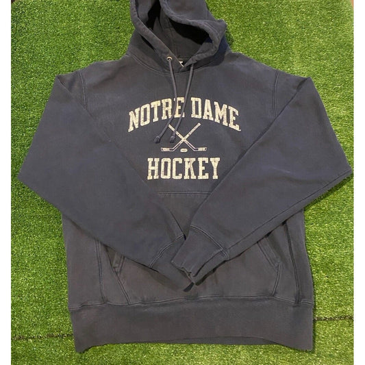 Notre Dame Fighing Irish hoodie medium hockey champion reverse weave mens Retro