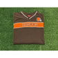 Retro Y2K Cleveland Browns spell out v-neck t-shirt XL orange brown Football