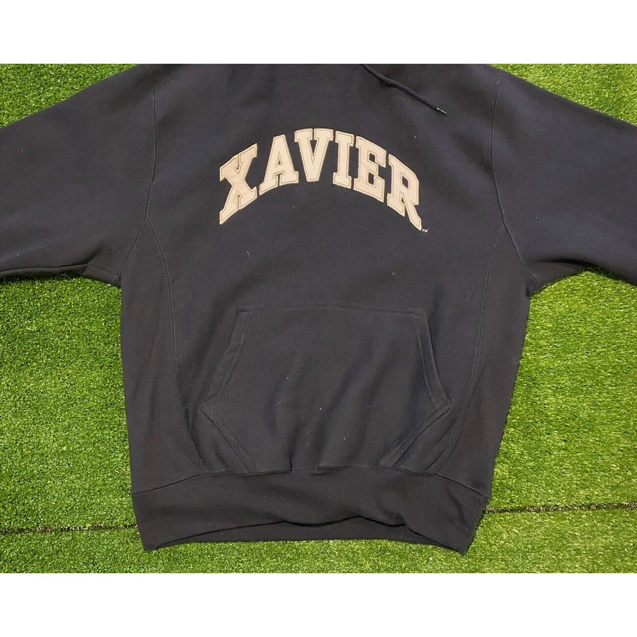 Vintage Xavier University Musketeers sweatshirt small blue mens Basketball y2K