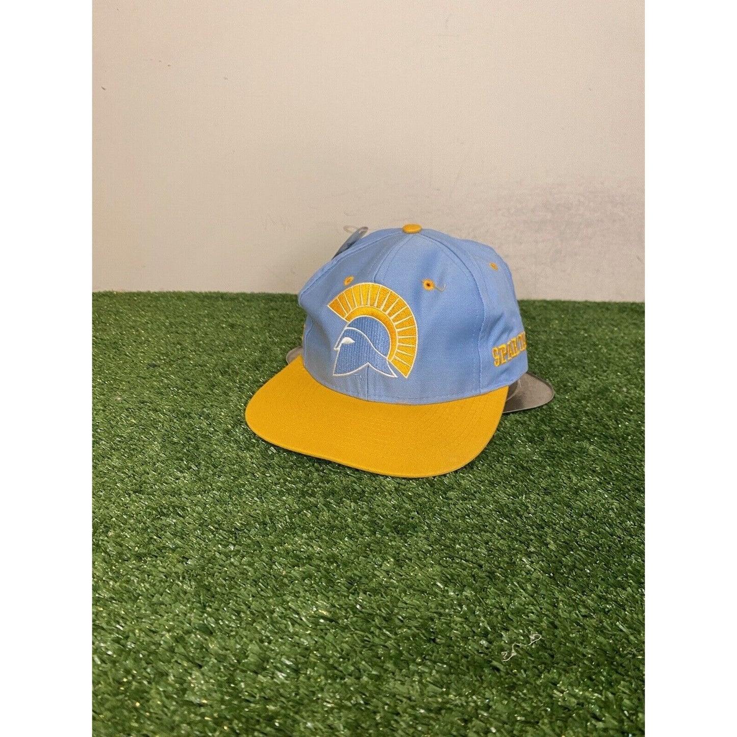 Vintage San Jose State Spartans hat cap snap back new blue yellow mens baseball