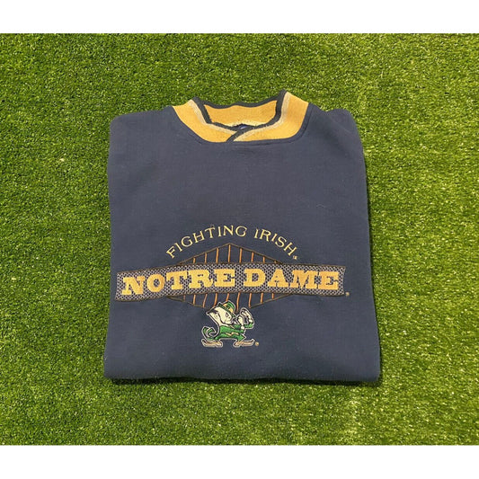 Vintage Starter Notre Dame Fighting Irish embroidered crewneck sweatshirt large