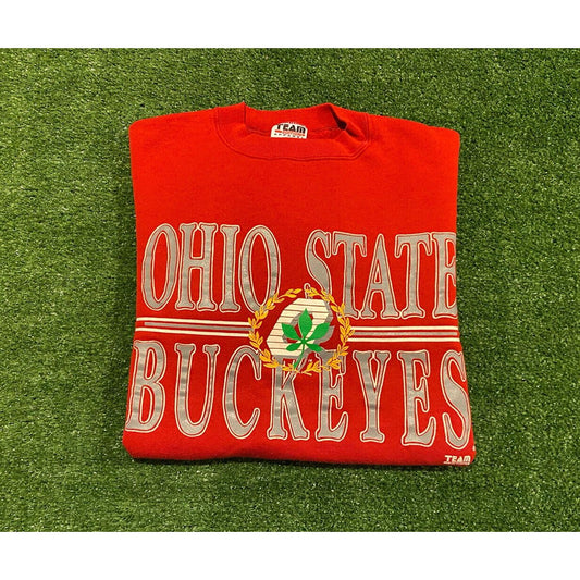 Vintage Ohio State Buckeyes crewneck sweatshirt small red mens adult OSU 90s