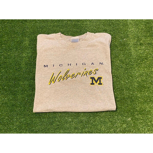 Vintage Michigan Wolverines shirt mens large gray 90s Team Edition football H