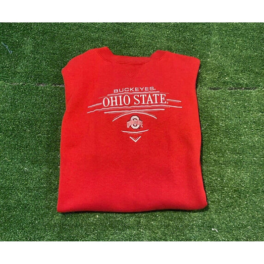 Vintage Ohio State sweatshirt mens extra large crew neck red embroidered 90s OSU