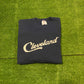 Vintage Officially Licensed embroidered Cleveland script crewneck sweatshirt oversized medium