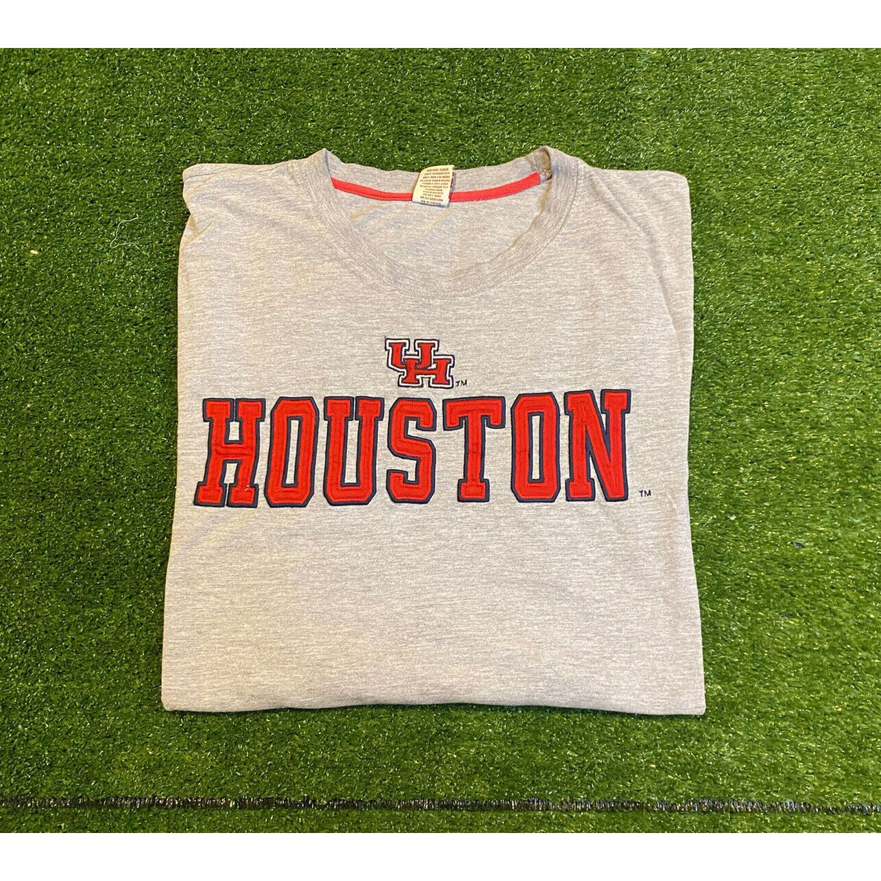 Vintage Colosseum Athletic Houston Cougars arch logo t-shirt xl gray retro