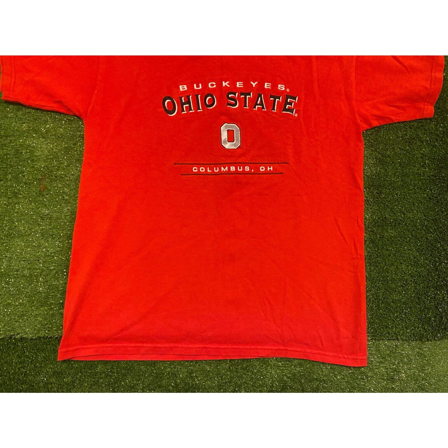 Vintage Lee Sport Ohio State Buckeyes split bar embroidered t-shirt large red