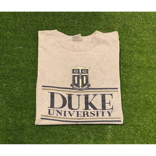 Vintage Duke University Blue Devils split bar 3/4 sleeve long sleeve t-shirt XL