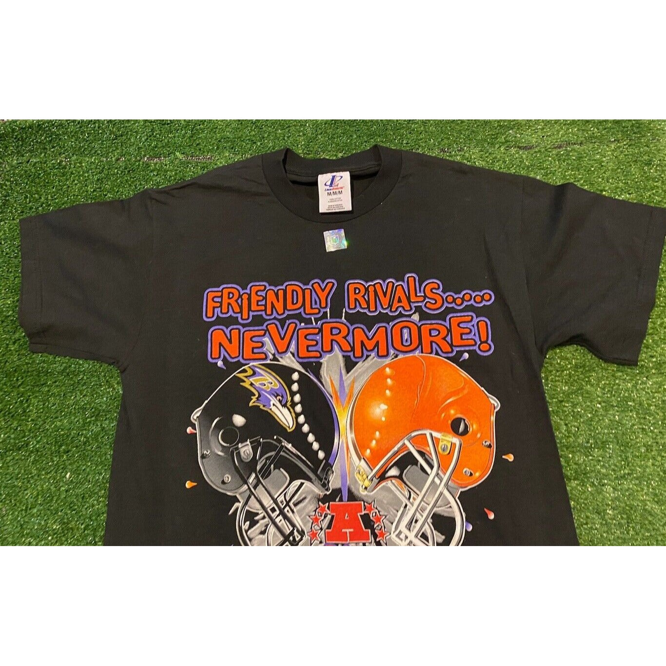 Mens Vintage Cleveland Browns tshirt medium black retro new Retro Y2K orange