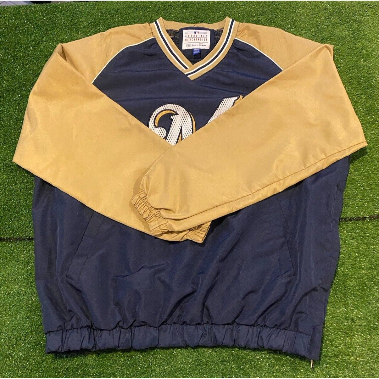 Y2K Milwaukee Brewers pullover XL jacket coat mens MLB Retro baseball