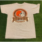 Vintage Cleveland Browns shirt medium Logo 7 mens gray short sleeve unisex