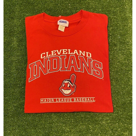 Vintage Cleveland Indians shirt extra large red Chief wahoo mens adult CSA