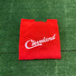 Vintage Tultex Officially Licensed Script Cleveland crewneck sweatshirt large red Box C