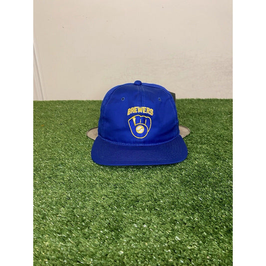 Vintage Milwaukee Brewers hat cap snap back new blue mens The Game 90s MLB