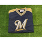 Y2K Milwaukee Brewers pullover XL jacket coat mens MLB Retro baseball