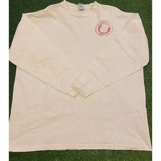 Vintage Oklahoma Sooners shirt extra large long sleeve basketball white mens 90s