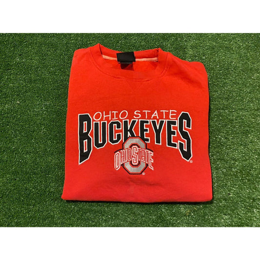 Vintage Spotlight Ohio State Buckeyes spell out arch crewneck red XL retro